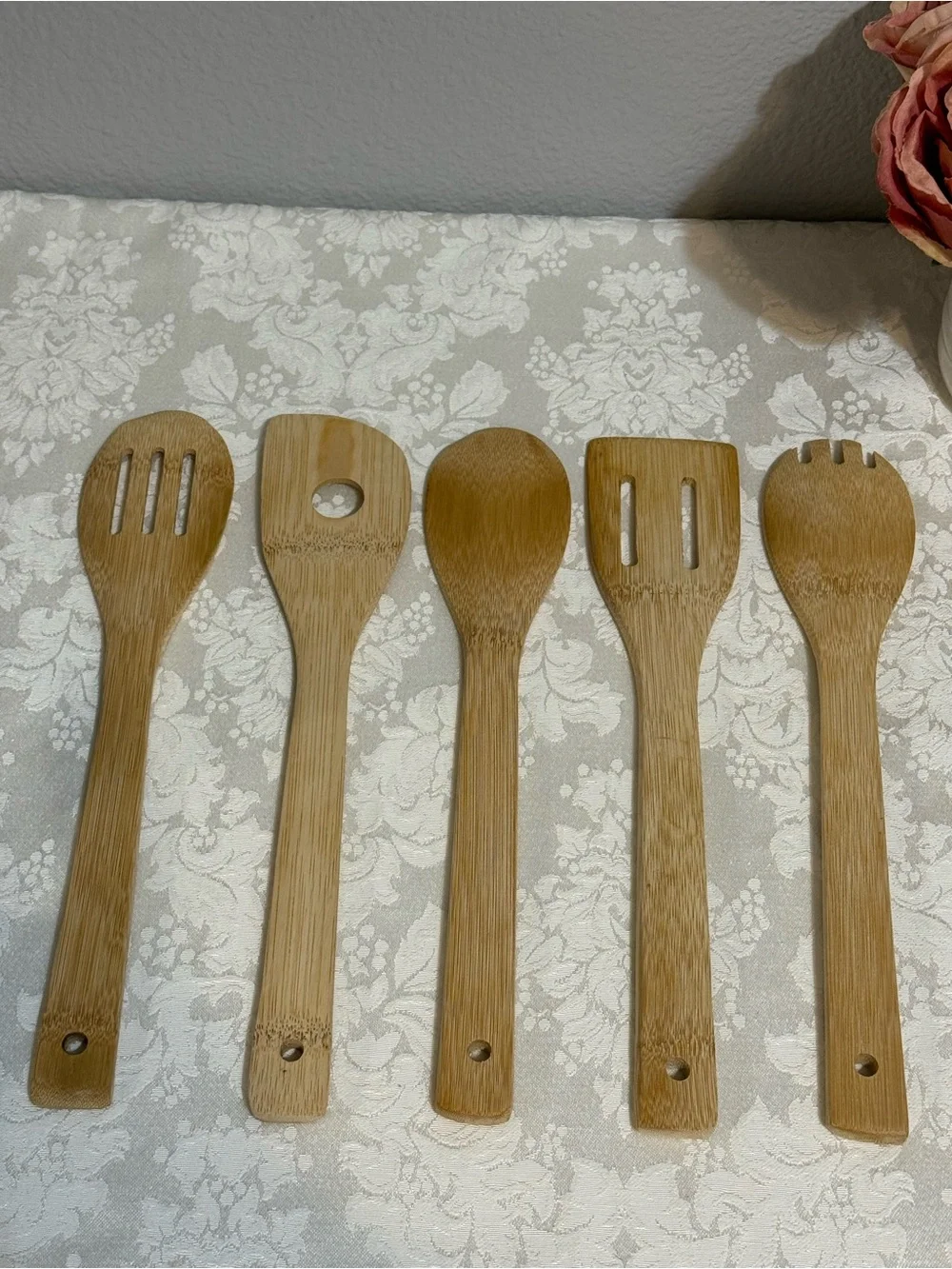 Star Wars Bamboo Wood Decorative Burned Stamped Kitchen Utensil Set Collectible